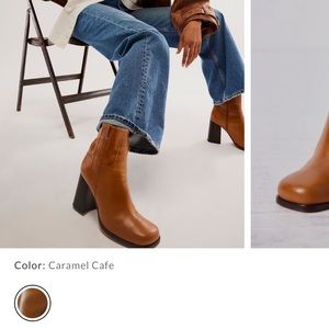 NWT Free People Naomi Ankle Heel Boots Leather size 10